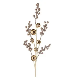 29" Champagne Berry Ball Spray Set Of 6