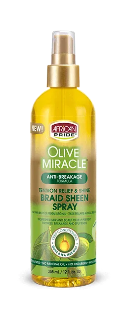 African Pride Olive Miracle Braid Sheen Spray 12oz