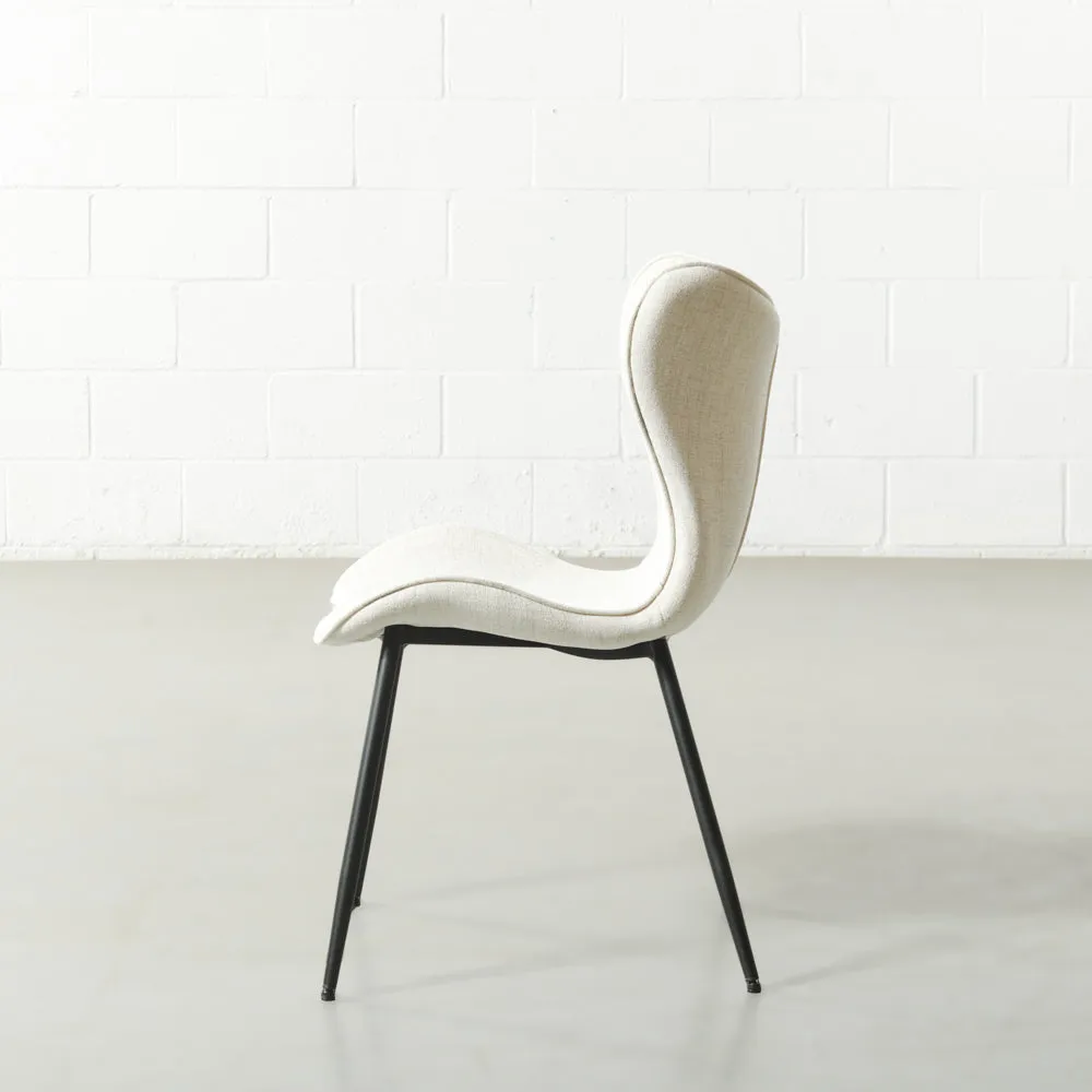 ALABAMA - Cream Fabric Dining Chair