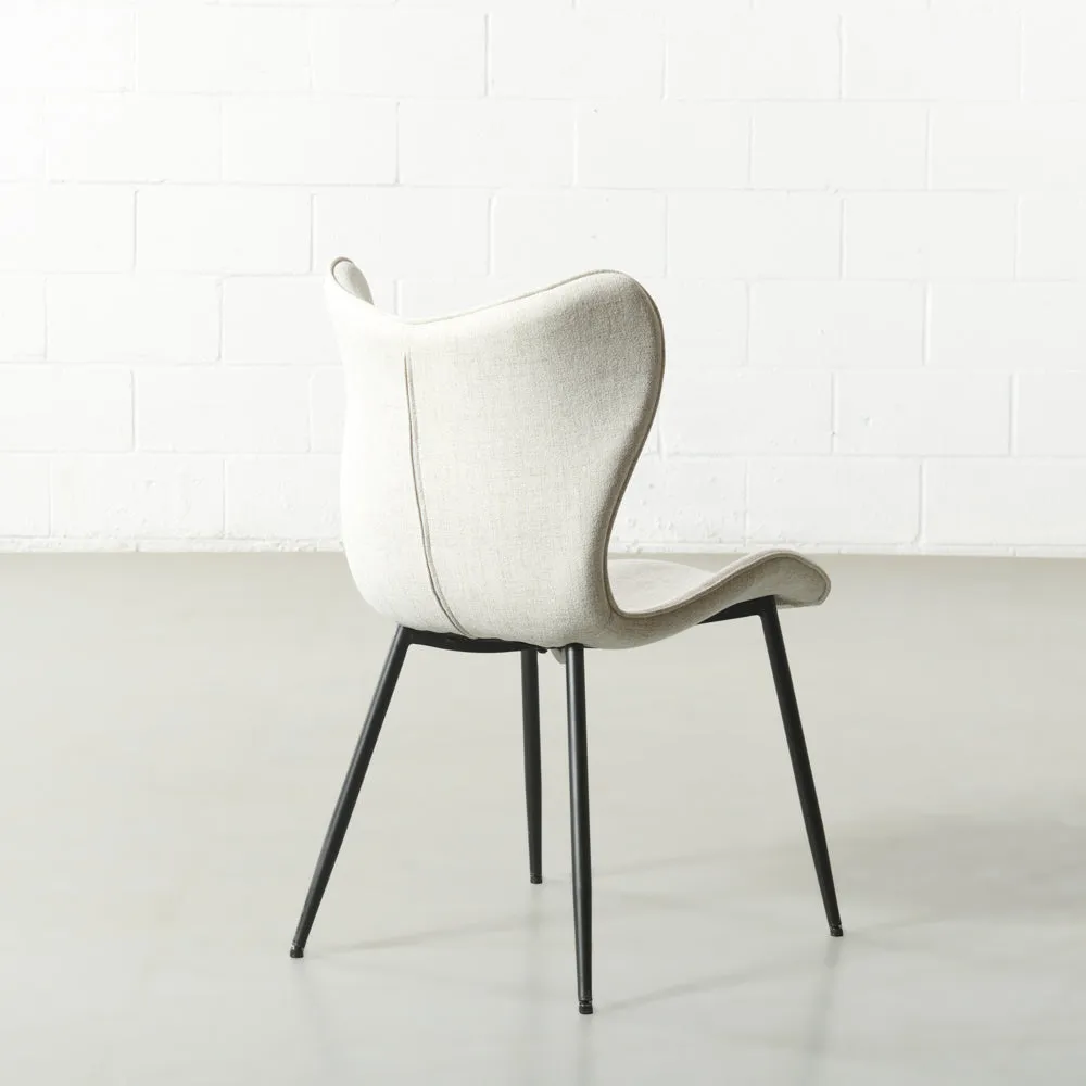 ALABAMA - Cream Fabric Dining Chair