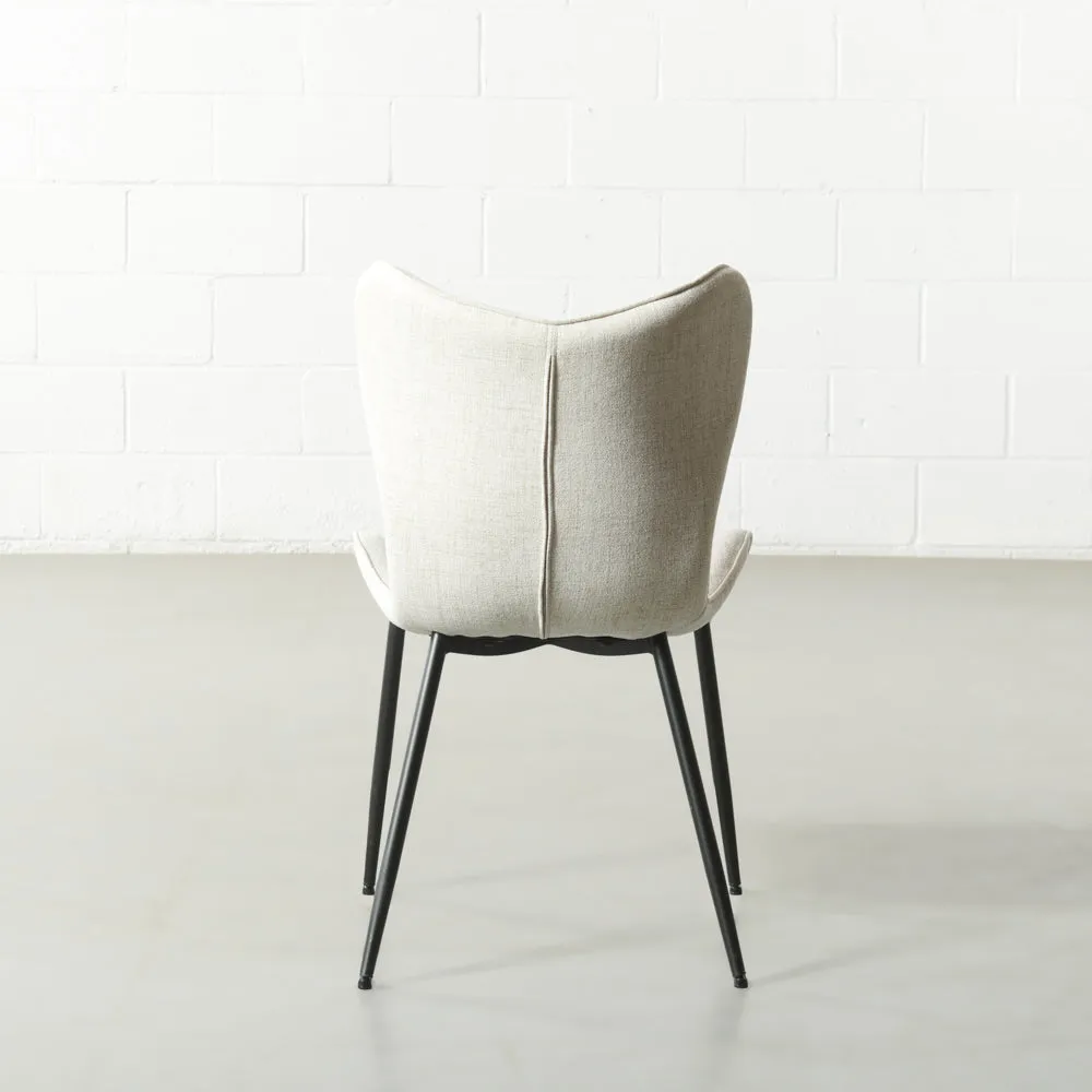 ALABAMA - Cream Fabric Dining Chair