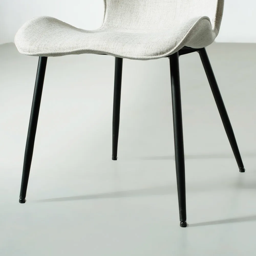 ALABAMA - Cream Fabric Dining Chair