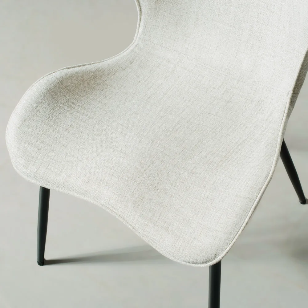 ALABAMA - Cream Fabric Dining Chair