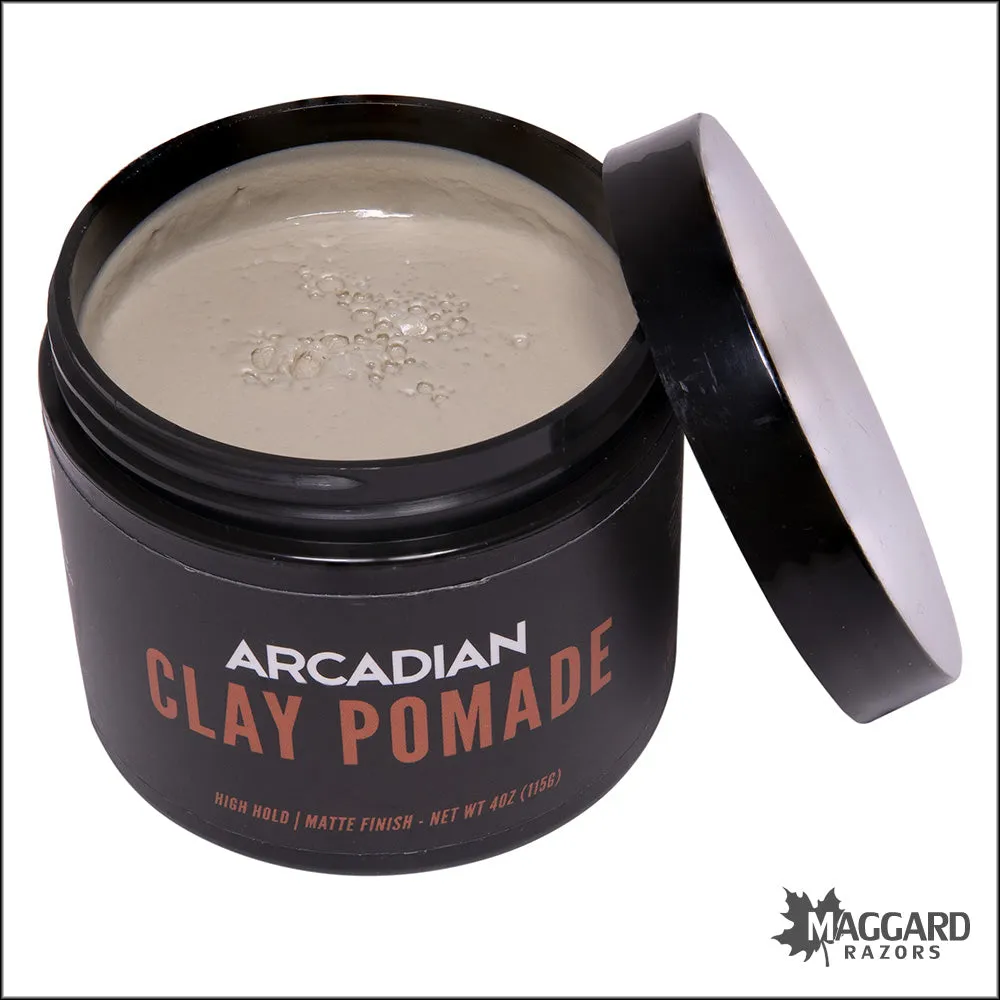 Arcadian Clay Pomade High Hold Artisan Pomade, 4oz