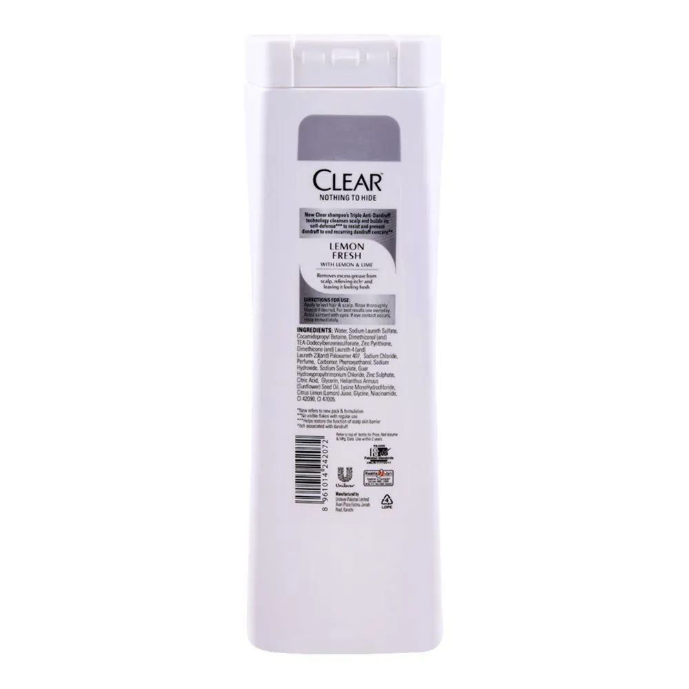 Clear Lemon Fresh Triple Anti-Dandruff Shampoo