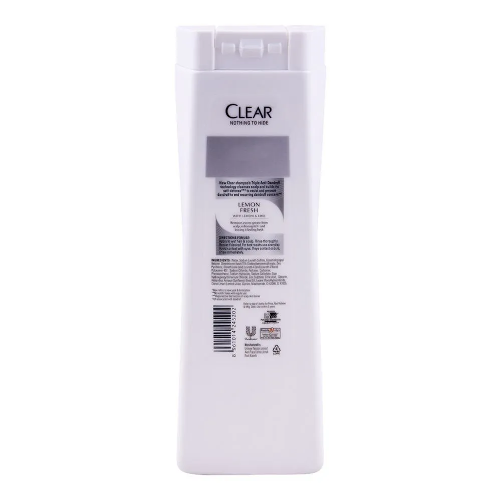 Clear Lemon Fresh Triple Anti-Dandruff Shampoo