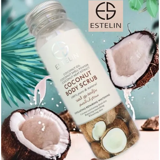 Combo - Estelin Coconut Body Scrub & Dr. Rashel Coenzyme Q10 Soothing Gel 99%