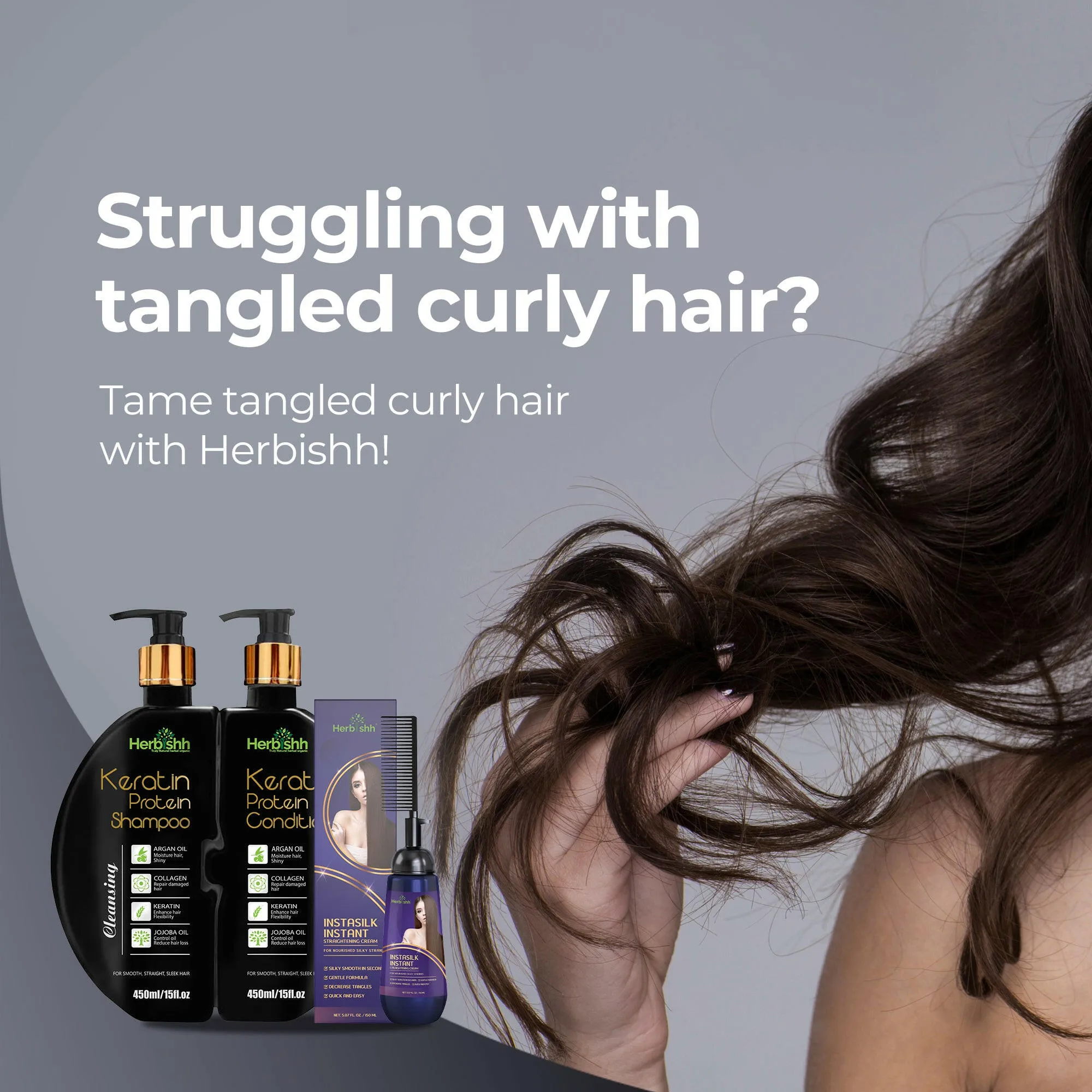 Combo for Straight & smooth hair - Herbishh