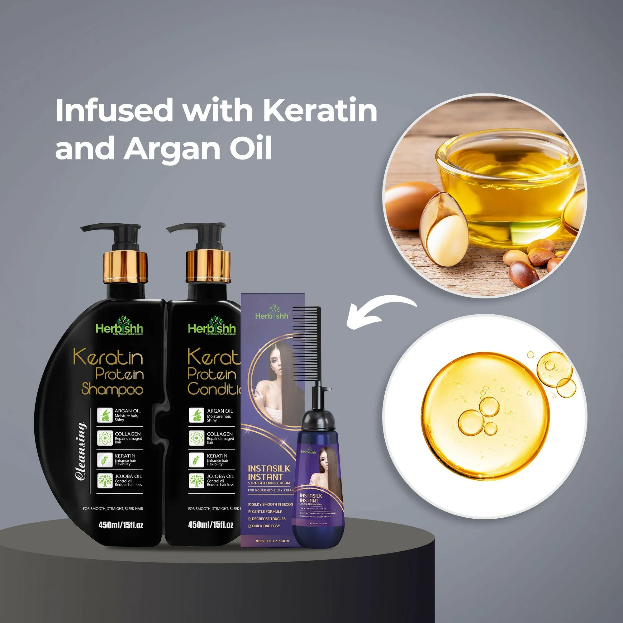 Combo for Straight & smooth hair - Herbishh