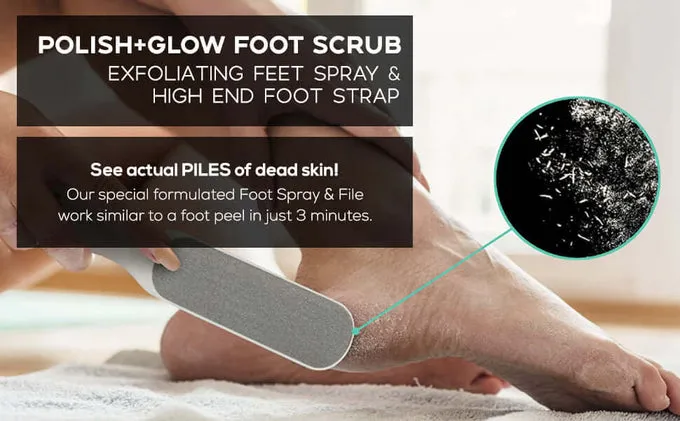 Dermasuri Deep Exfoliate Polish & Glow Foot Scrub Set