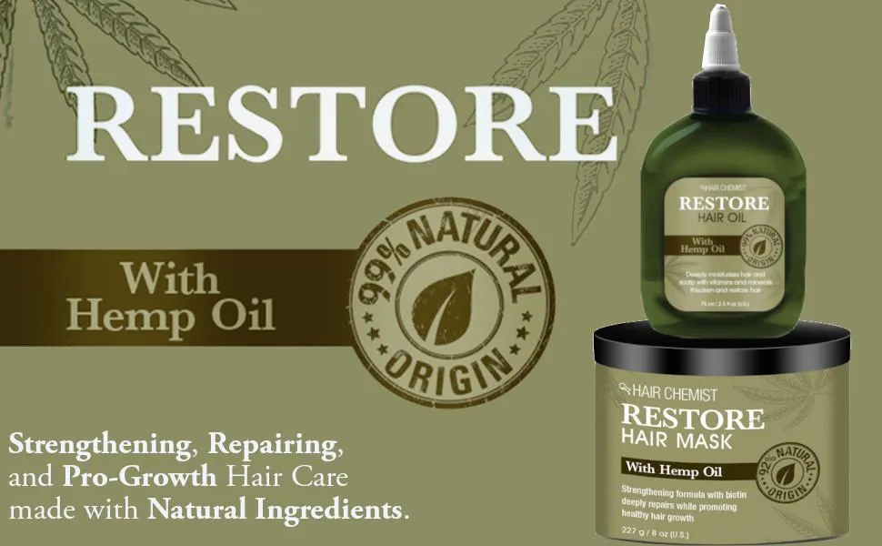 Hair Chemist Solutions Restore Hemp Hair Mask 8 oz.