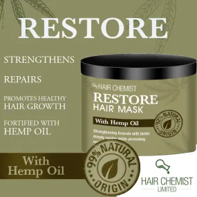 Hair Chemist Solutions Restore with Hemp Oil Hair Mask 1 oz. with Bonus Hair Oil Packet