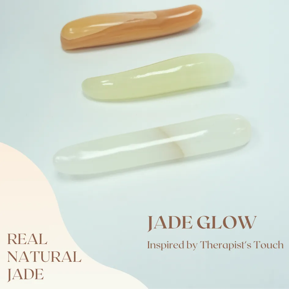 Jade Glow| Real NATURAL Jade Stone Gua Sha | "Thumb-Inspired Harmony"|