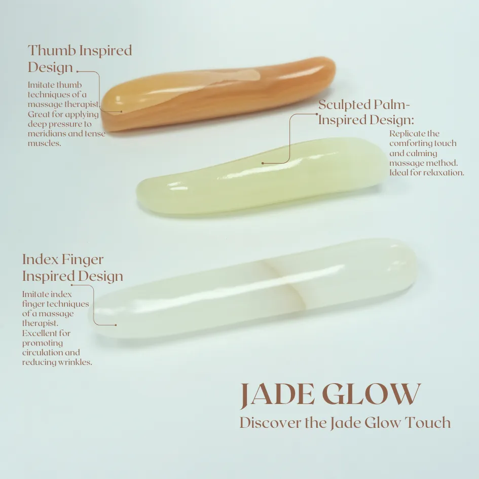 Jade Glow| Real NATURAL Jade Stone Gua Sha | "Thumb-Inspired Harmony"|