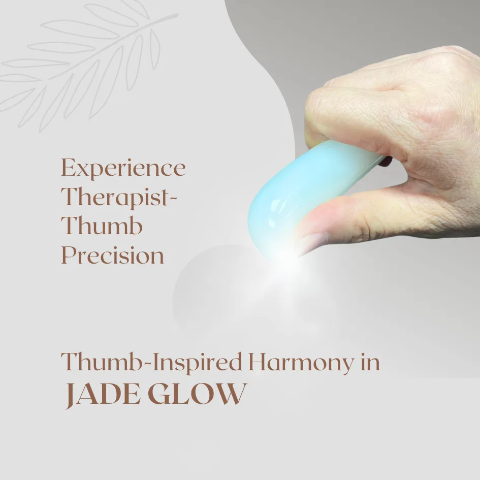 Jade Glow| Real NATURAL Jade Stone Gua Sha | "Thumb-Inspired Harmony"|