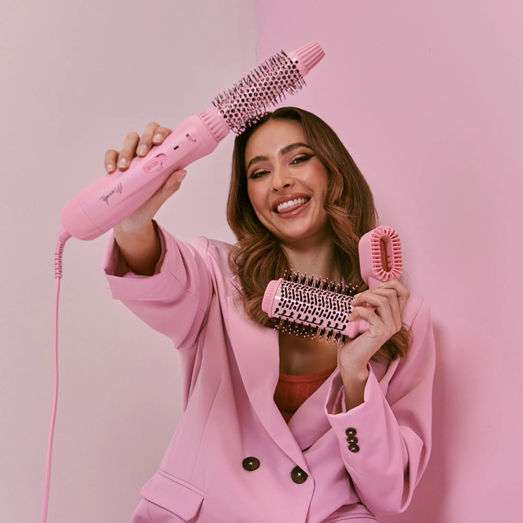 Mermade Interchangeable Blow Dry Brush in Pink