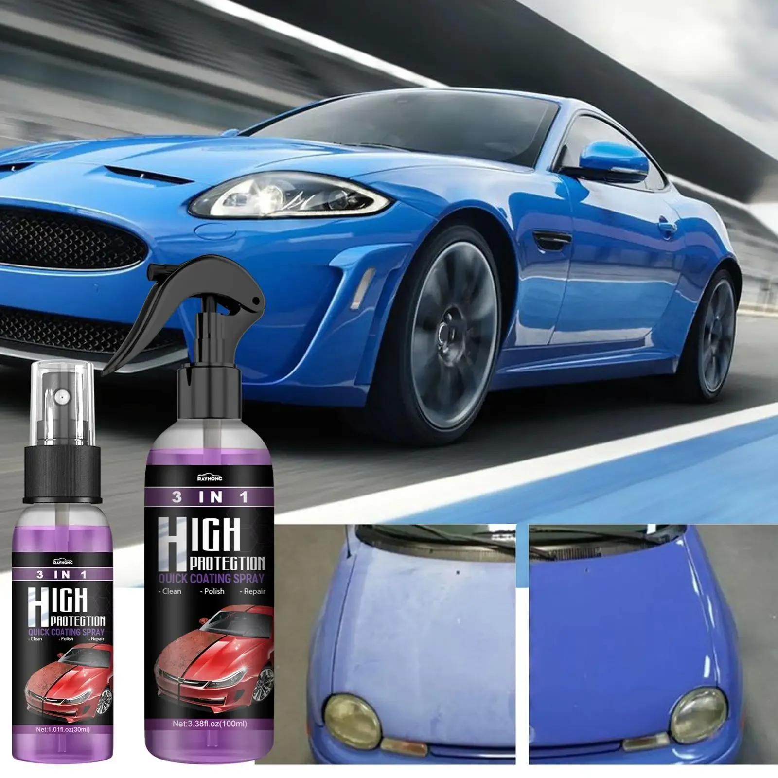 QuickGloss™ TripleAction Car Wax Spray