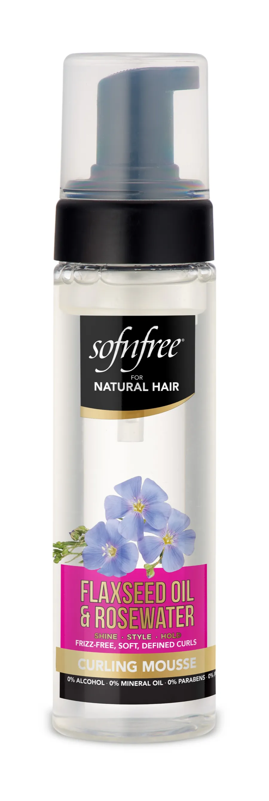 Sofn'free Flaxseed Oil & Rosewater Curling Mousse 200ml