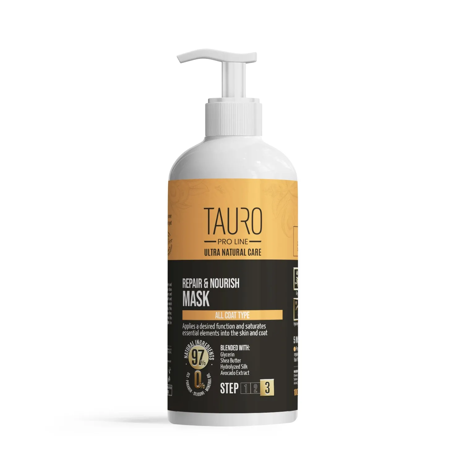 Tauro Pro Line  Ultra Natural Repair & Nourish Dog & Cat Mask For All Coat Type To Repair And Revitalize Damaged Coat